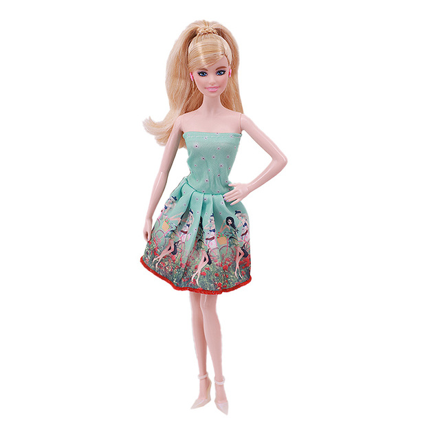 Lalka w eleganckiej i wspaniałej sukni wieczorowej Fit 1/12 do lalki Barbie - świąteczny prezent urodzinowy - Wianko - 2