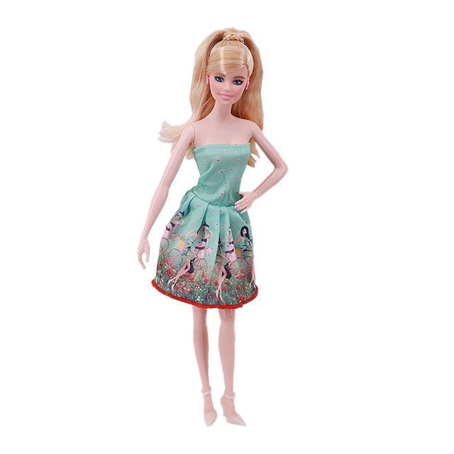 Lalka w eleganckiej i wspaniałej sukni wieczorowej Fit 1/12 do lalki Barbie - świąteczny prezent urodzinowy - Wianko - 3