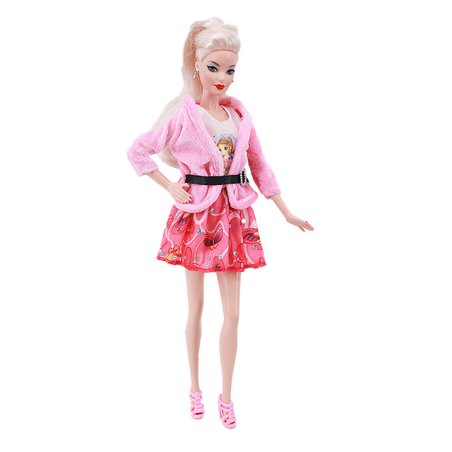 Lalka w eleganckiej i wspaniałej sukni wieczorowej Fit 1/12 do lalki Barbie - świąteczny prezent urodzinowy - Wianko - 19