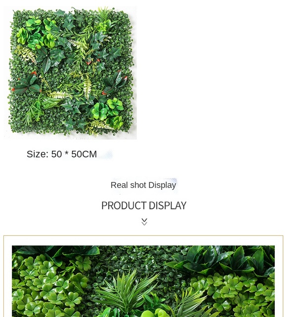 Nowa sztuczna roślina Milan anty-UV zielona trawa - dekoracja ściany w technologii anty-ultrafioletowej - Wianko - 9