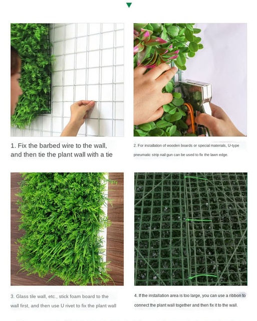 Nowa sztuczna roślina Milan anty-UV zielona trawa - dekoracja ściany w technologii anty-ultrafioletowej - Wianko - 15