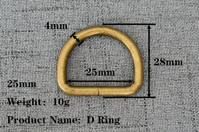 Zestaw 3 klamr mosiężnych regulacyjnych D-ring w antycznym stylu 15mm/20mm/25mm - Wianko - 8