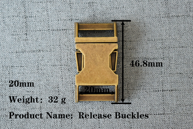 Zestaw 3 klamr mosiężnych regulacyjnych D-ring w antycznym stylu 15mm/20mm/25mm - Wianko - 6