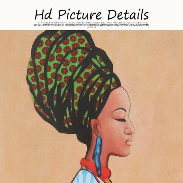Malarstwo olejne na płótnie: Nowoczesna afrykańska piękność - obraz ścienny do salonu - Wianko - 21
