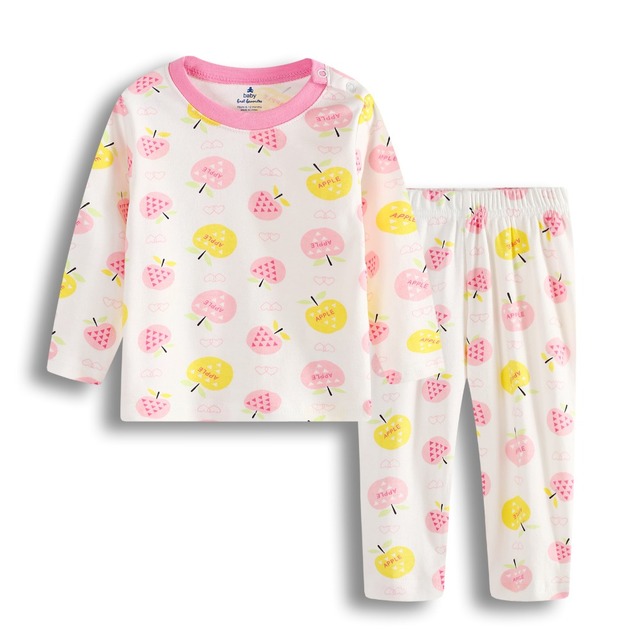 Zestawy piżam dla dziewczynki Strawberry Baby Girl - 100% bawełna - 0-2 lata - Wianko - 35
