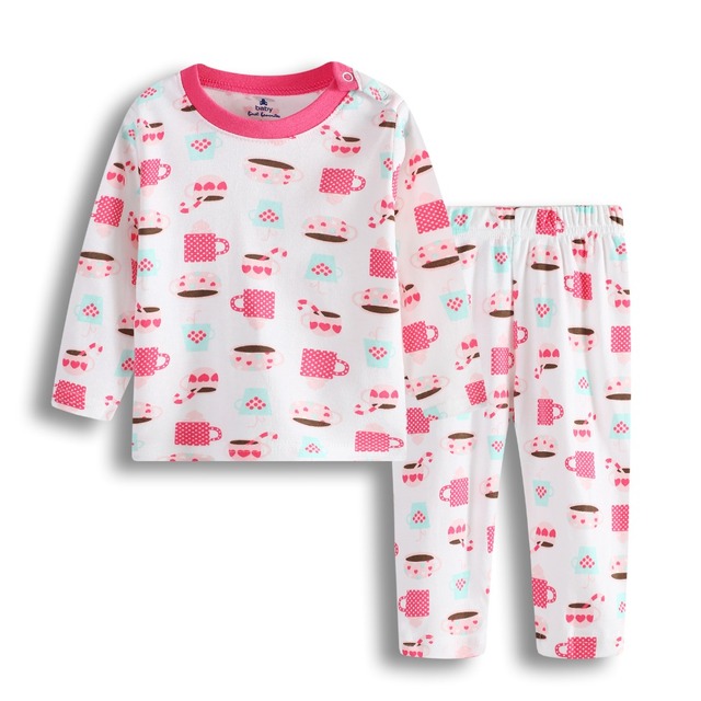 Zestawy piżam dla dziewczynki Strawberry Baby Girl - 100% bawełna - 0-2 lata - Wianko - 39
