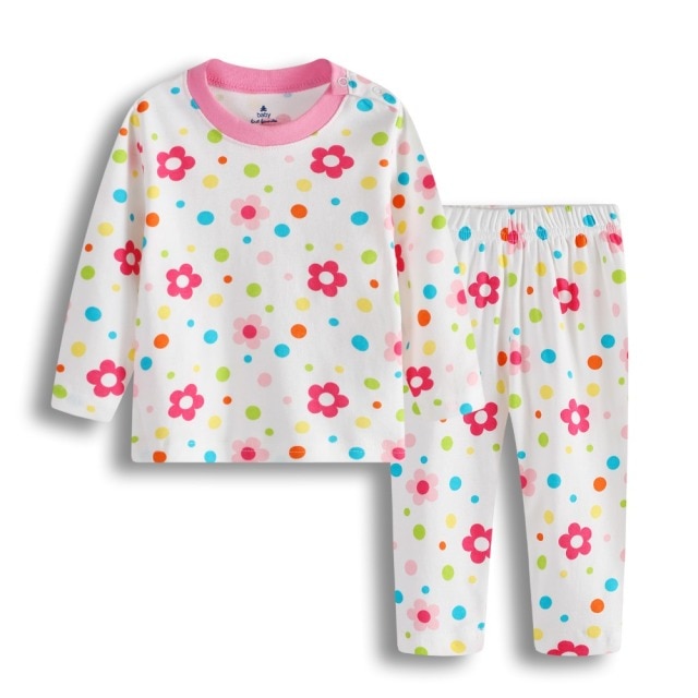 Zestawy piżam dla dziewczynki Strawberry Baby Girl - 100% bawełna - 0-2 lata - Wianko - 19