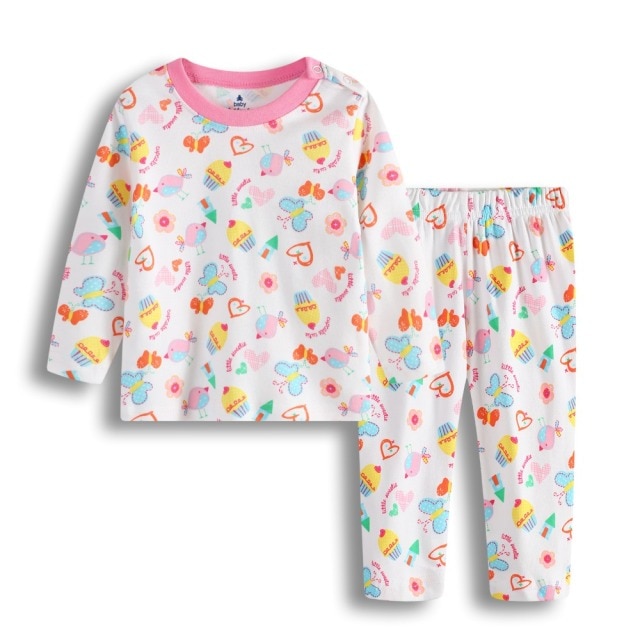 Zestawy piżam dla dziewczynki Strawberry Baby Girl - 100% bawełna - 0-2 lata - Wianko - 6