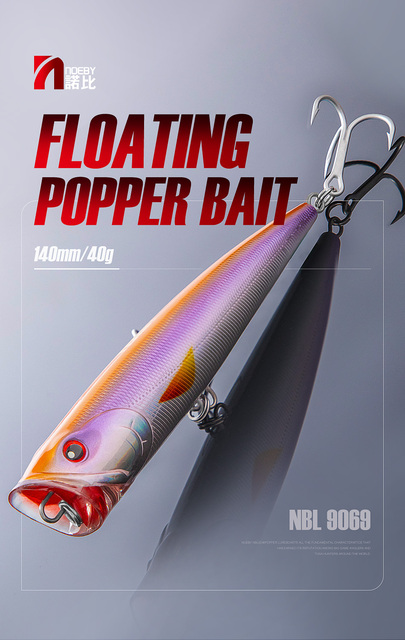 NOEBY Feed Popper 140mm 40g - twarda przynęta typu Topwater Cupped usta - idealna na szczupaka i Sea Bass - Wianko - 3