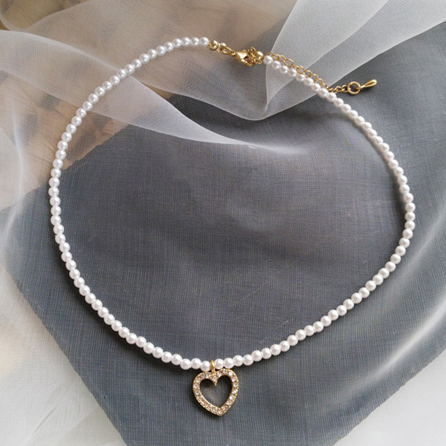 Naszyjnik Choker z imitacją białej perły - elegancki dodatek dla kobiet - Wianko - 109