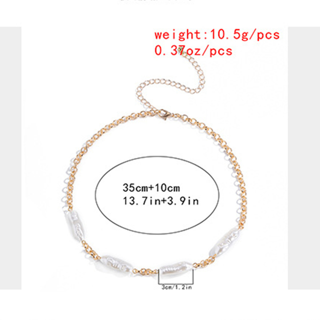 Naszyjnik Choker z imitacją białej perły - elegancki dodatek dla kobiet - Wianko - 123