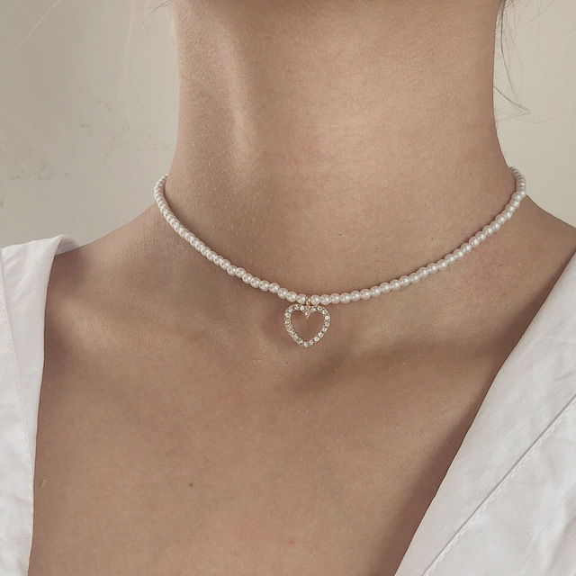 Naszyjnik Choker z imitacją białej perły - elegancki dodatek dla kobiet - Wianko - 111