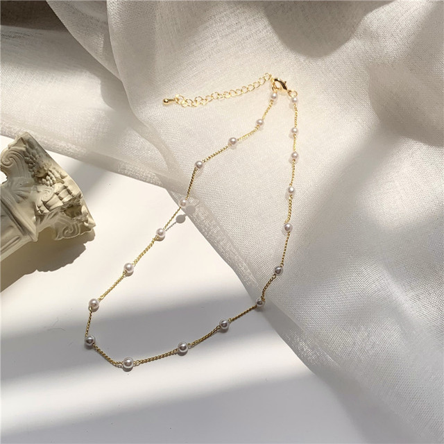 Naszyjnik Choker z imitacją białej perły - elegancki dodatek dla kobiet - Wianko - 94