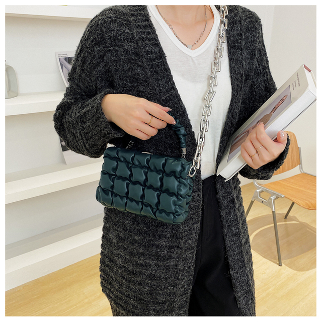 Nowa torebka na ramię z plisowanym wzorem i jednolitym kolorem – styl Casual, wysokiej jakości PU skóra - Wianko - 10