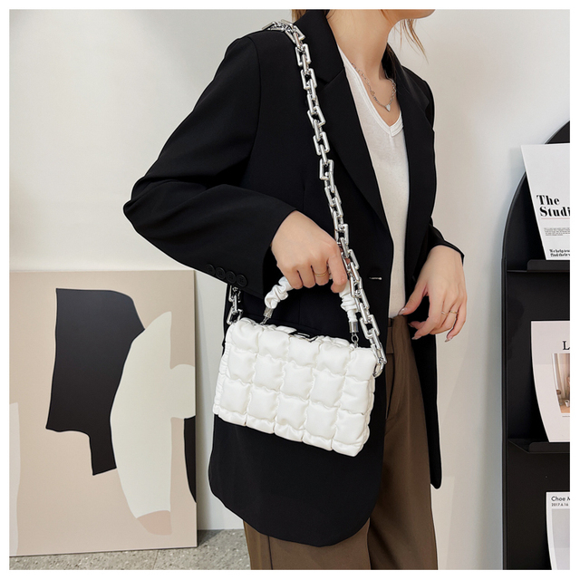 Nowa torebka na ramię z plisowanym wzorem i jednolitym kolorem – styl Casual, wysokiej jakości PU skóra - Wianko - 7