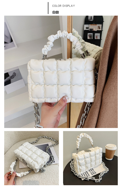 Nowa torebka na ramię z plisowanym wzorem i jednolitym kolorem – styl Casual, wysokiej jakości PU skóra - Wianko - 19