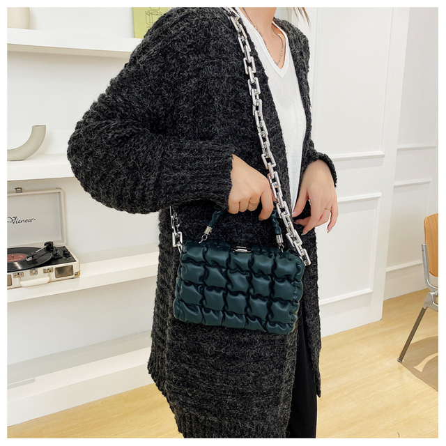 Nowa torebka na ramię z plisowanym wzorem i jednolitym kolorem – styl Casual, wysokiej jakości PU skóra - Wianko - 11