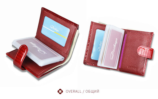 Mini portfel damski DICIHAYA z prawdziwej skóry, solidny uchwyt na wiele kart, zatrzask, modny i stylowy - Wianko - 5