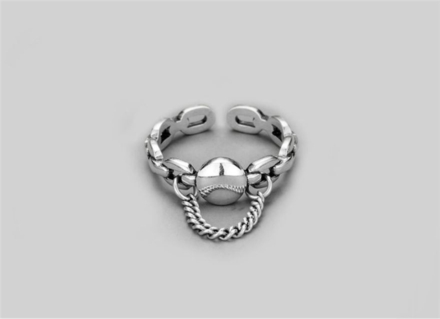 Pierścień otwarty, regulowany rozmiar, wykonany z 925 srebra Sterling, z tkaniem w falę, unikalnym osobowościowym stylem mody (SR076) - Wianko - 18