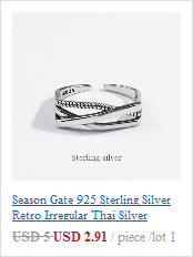 Pierścień otwarty, regulowany rozmiar, wykonany z 925 srebra Sterling, z tkaniem w falę, unikalnym osobowościowym stylem mody (SR076) - Wianko - 24
