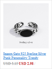 Pierścień otwarty, regulowany rozmiar, wykonany z 925 srebra Sterling, z tkaniem w falę, unikalnym osobowościowym stylem mody (SR076) - Wianko - 23