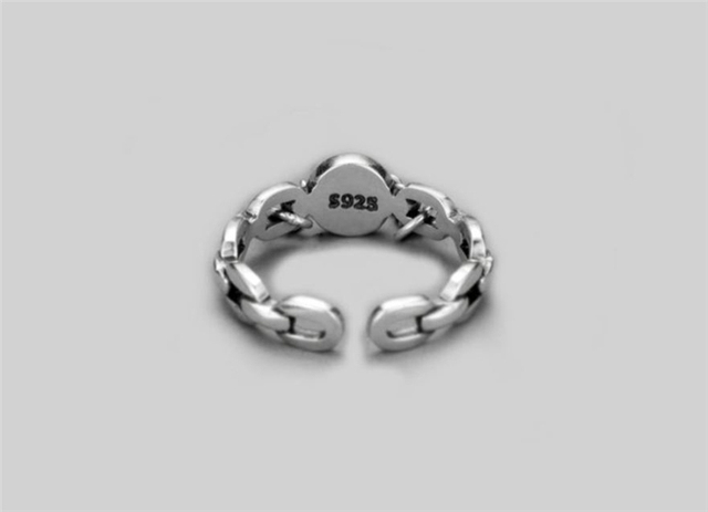 Pierścień otwarty, regulowany rozmiar, wykonany z 925 srebra Sterling, z tkaniem w falę, unikalnym osobowościowym stylem mody (SR076) - Wianko - 17