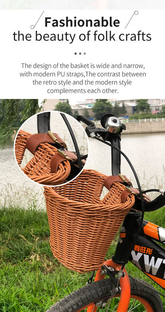 Przednie kosze rowerowe Vintage - przechowywanie sakw, wózek dziecięcy, rama zmywalna, kierownica zakupy - Wianko - 12