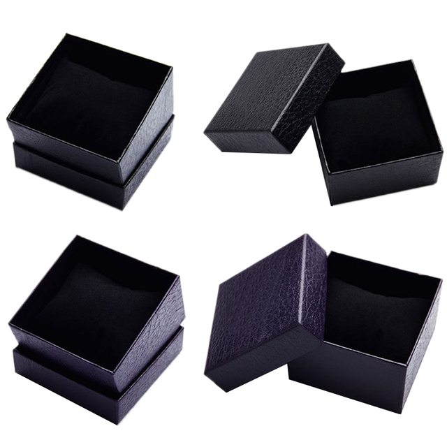 Nowe czarne składane pudełko na zegarki - długi, klasyczny, prosty - Wianko - 14