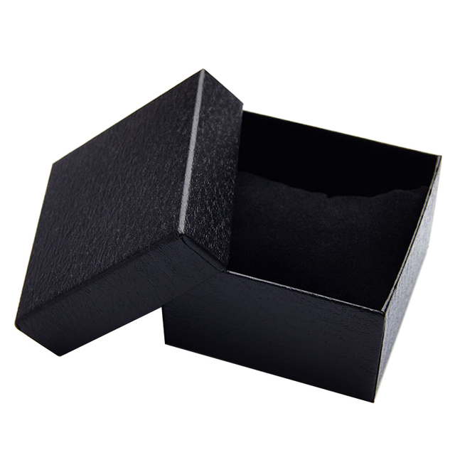 Nowe czarne składane pudełko na zegarki - długi, klasyczny, prosty - Wianko - 13