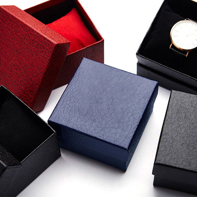 Nowe czarne składane pudełko na zegarki - długi, klasyczny, prosty - Wianko - 9