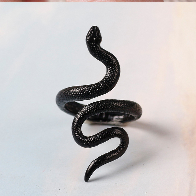 Pierścień węża gotycki w stylu punk dla kobiet i mężczyzn - Wianko - 14
