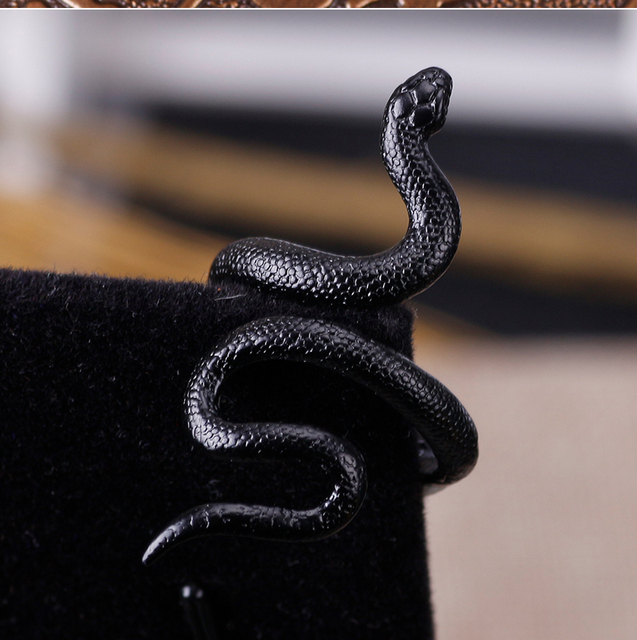 Pierścień węża gotycki w stylu punk dla kobiet i mężczyzn - Wianko - 17