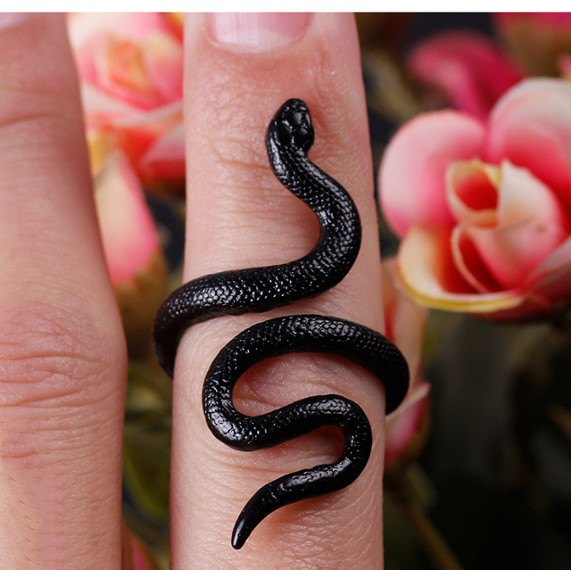 Pierścień węża gotycki w stylu punk dla kobiet i mężczyzn - Wianko - 12