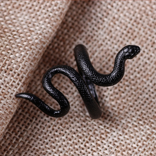 Pierścień węża gotycki w stylu punk dla kobiet i mężczyzn - Wianko - 19