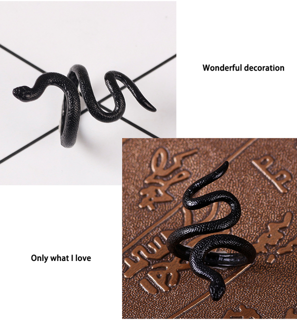 Pierścień węża gotycki w stylu punk dla kobiet i mężczyzn - Wianko - 11
