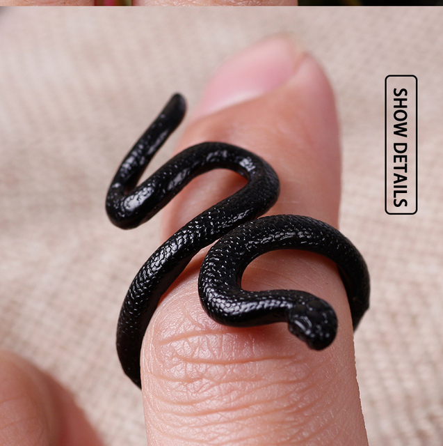 Pierścień węża gotycki w stylu punk dla kobiet i mężczyzn - Wianko - 13