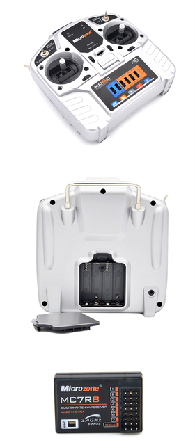 MicroZone MC6C - 2.4G 6CH kontroler nadajnik odbiornik system radiowy dla RC samolotów, dronów, multirotorów, helikopterów, samochodów i łodzi - Wianko - 7