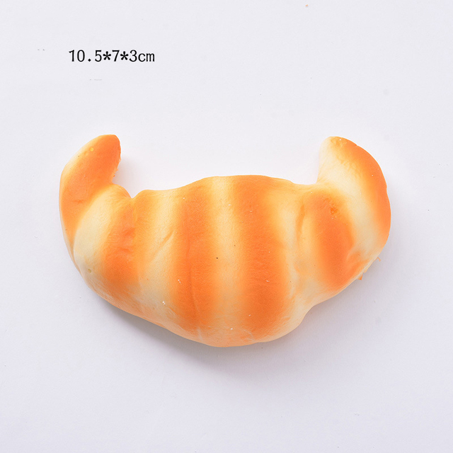 Mini model żywności - PU sztuczny chleb Croissant bagietka pączek - brelok/fałszywe kolczyki - piekarnia DIY - Wianko - 11
