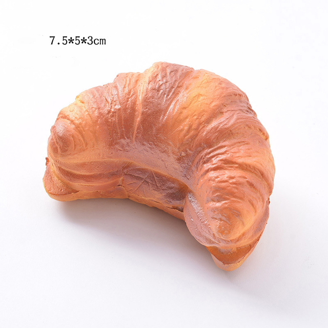 Mini model żywności - PU sztuczny chleb Croissant bagietka pączek - brelok/fałszywe kolczyki - piekarnia DIY - Wianko - 7