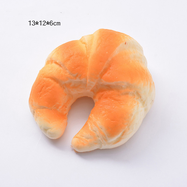 Mini model żywności - PU sztuczny chleb Croissant bagietka pączek - brelok/fałszywe kolczyki - piekarnia DIY - Wianko - 8
