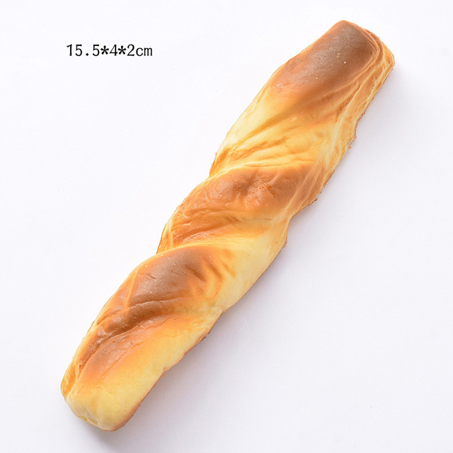Mini model żywności - PU sztuczny chleb Croissant bagietka pączek - brelok/fałszywe kolczyki - piekarnia DIY - Wianko - 14