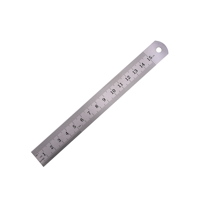15cm Metalowa linijka dwustronna z podziałką metryczną - precyzyjne narzędzie pomiarowe - Wianko - 5