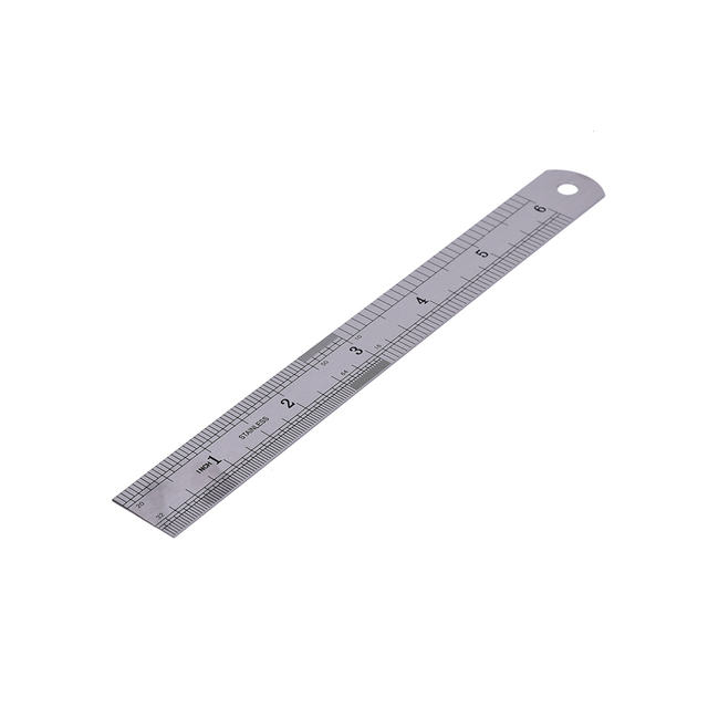 15cm Metalowa linijka dwustronna z podziałką metryczną - precyzyjne narzędzie pomiarowe - Wianko - 8