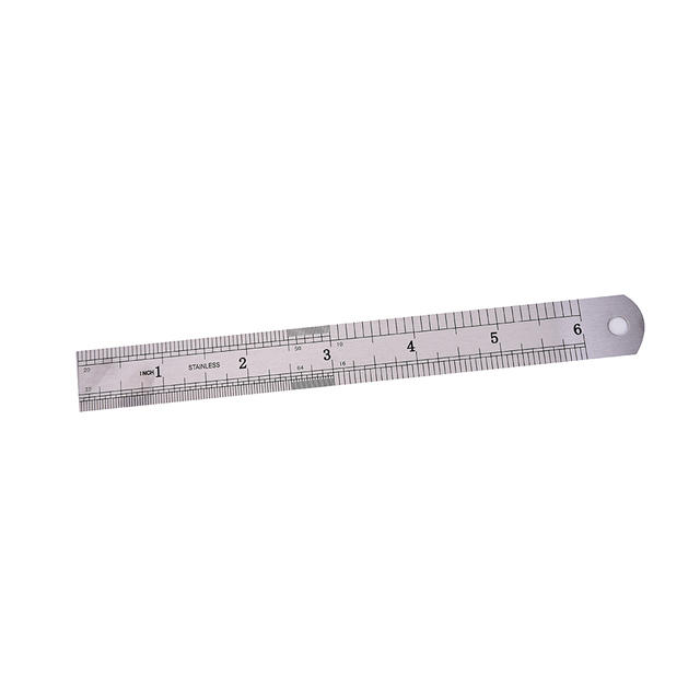 15cm Metalowa linijka dwustronna z podziałką metryczną - precyzyjne narzędzie pomiarowe - Wianko - 7