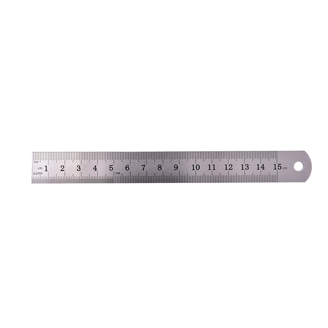 15cm Metalowa linijka dwustronna z podziałką metryczną - precyzyjne narzędzie pomiarowe - Wianko - 6