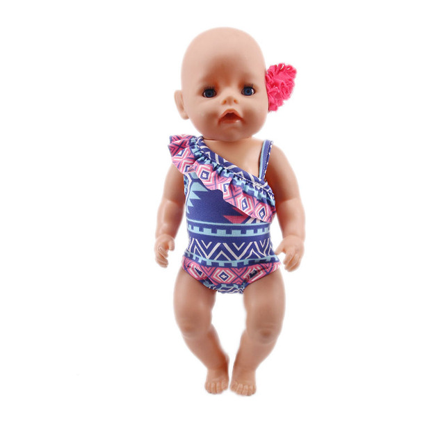 Lalka kwiat w stroju kąpielowym dla lalek o długości 18 cali i 43cm, dla noworodków i dzieci; idealna na urodziny dziewczynki - Wianko - 7