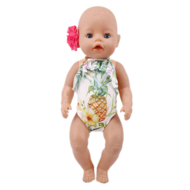 Lalka kwiat w stroju kąpielowym dla lalek o długości 18 cali i 43cm, dla noworodków i dzieci; idealna na urodziny dziewczynki - Wianko - 9