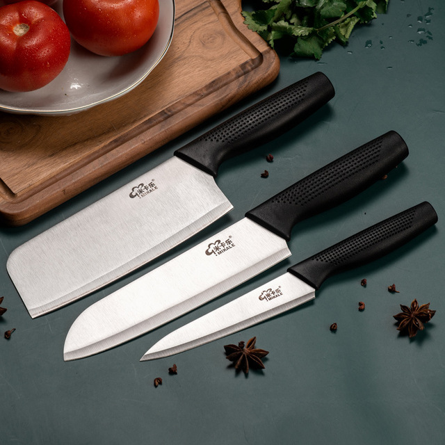 Zestaw noży kuchennych ze stali nierdzewnej Santoku Nakiri Utility - owoce, ostry, Japonia - Wianko - 3