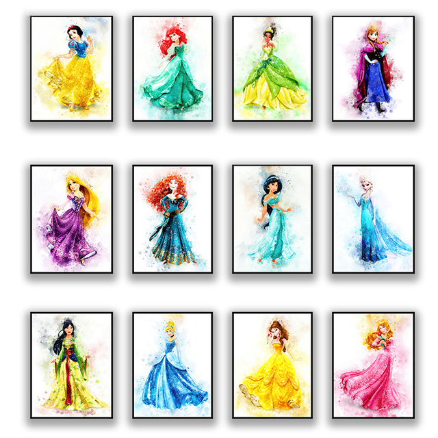 Disney Diamentowa Malarstwo Akwarela - Piękny Rysunek Księżniczka - Zestaw Do Szycia DIY 5D Diamentowy Haft Mozaika - Dekoracja Domu - Wianko - 12