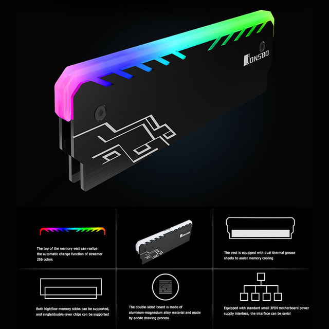 Chłodzenie pamięci RAM DDR DDR3 DDR4 z aluminiowym radiatorem i podkładką chłodzącą do komputera PC i gier - Wianko - 9